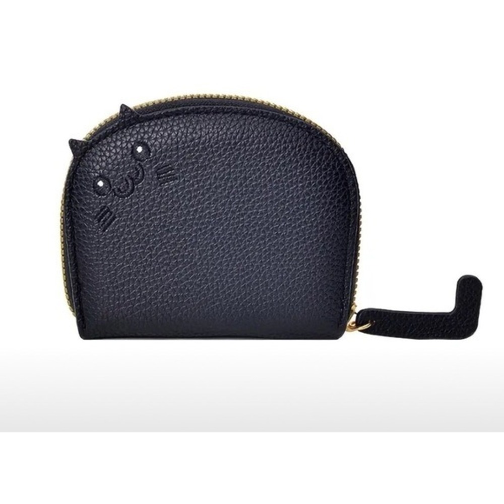Black Cat Wallet‎ Card Case Card Holder Cute Faux Leather Wallet Black New